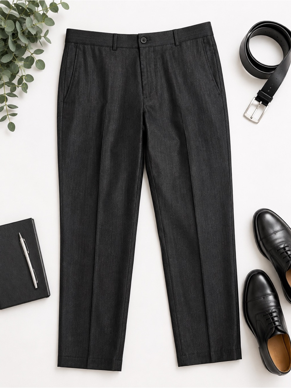 Apt. 9 Men's Black Dress Pants - Slim Tailored Trousers